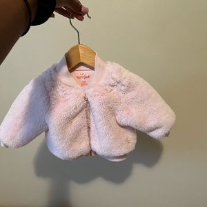 Baby pink faux jacket